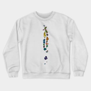 Spirograph Patterned Maldives Map Crewneck Sweatshirt